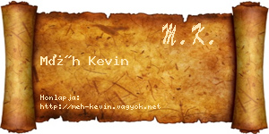 Méh Kevin névjegykártya