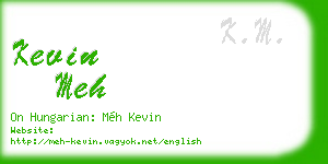kevin meh business card