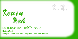 kevin meh business card